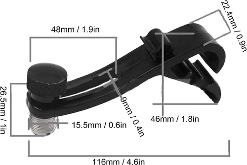 Miniatura 6 de Watris Veiyi - Clips para micrófono de tambor - 4 piezas, abrazaderas de montaje a prueba de golpes