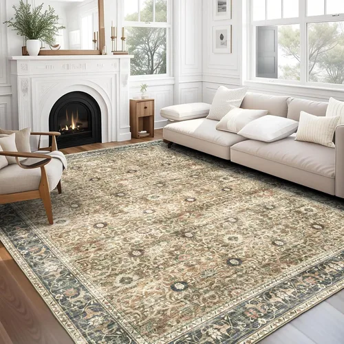 Miniatura 7 de ReaLife Rugs Alfombra pasillo lavable a máquina - Sala de estar, dormitorio, baño, cocina, entrada, oficina - Acolchada de pelo bajo, resistente a