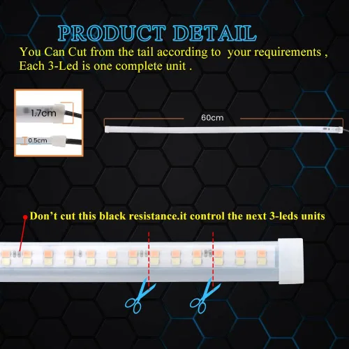 Miniatura 5 de YM E-Bright Tira de luz LED DRL para coche, SUV, motocicleta, tira LED para circulación diurna, señal de giro, luz de freno, cola secuencial, cambio