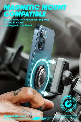 Miniatura 6 de SUPCASE Soporte de anillo para teléfono celular, rotación de 360° y giro de 180°, soporte universal para anillo de teléfono con agarre de teléfono