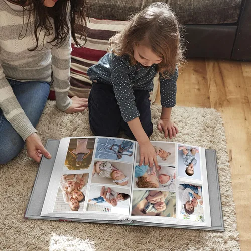 Miniatura 5 de Fintie - Álbum de fotos de 4x6 pulgadas, 600 bolsillos, álbum de gran capacidad con cubierta para fotos familiares, bodas, aniversarios, bebés