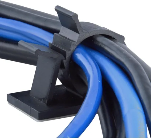 Miniatura 4 de abrazadera ajustable de nylon con base adhesiva para sostener cables