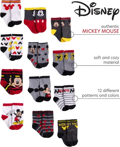 Miniatura 2 de Disney Calcetines para bebé - Paquete de 12 Mickey Mouse Winnie The Pooh Rey León Toy Story recién nacidobebé