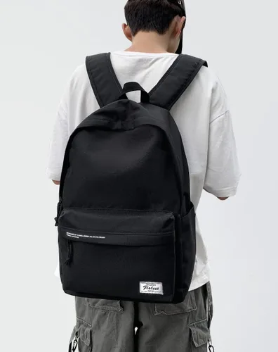 Miniatura 7 de Mochila escolar negra, bonita mochila para la escuela, adolescentes, niños, mochila ligera para mujeres y hombres, Negro, Mochilas Daypack