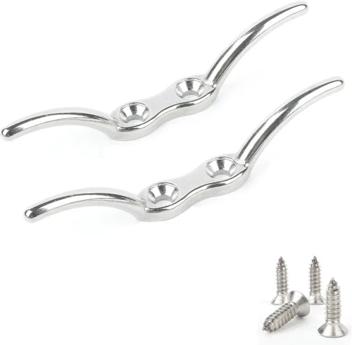 AMYSPORTS Marine Hardware Cuerda Cleat Steel Heavy Duty Rope Cleat Marine Stainless Deck Boat Cleat Amarre