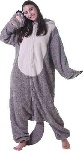 Miniatura 5 de DarkCom Pijama de una pieza de animal para mujer y hombre, disfraz de Halloween, ropa de dormir de Navidad