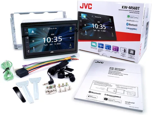 Miniatura 3 de JVC KW-M56BT Apple CarPlay Android Auto Reproductor multimedia con pantalla táctil capacitiva de 6.8 pulgadas, audio Bluetooth y llamadas manos