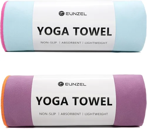 Miniatura 19 de Eunzel Toalla de Yoga Caliente Antideslizante Toalla de Esterilla de Yoga Toalla de Microfibra Ultra Absorbente para Yoga Caliente, Pilates, Bikram