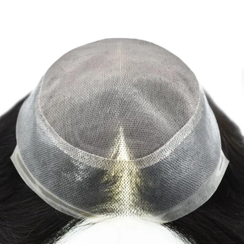 Miniatura 4 de LYRICAL HAIR Toupee - Sistema de cabello de repuesto para hombre, monofilamento para hombre, tupé fino, monofilamento, piel de polietileno