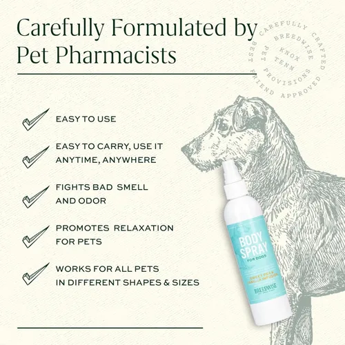Miniatura 6 de Breedwise - Perfume en aerosol para perros, colonia de perro de larga duración para neutralizar olores, desodorante suave para cachorros y niebla