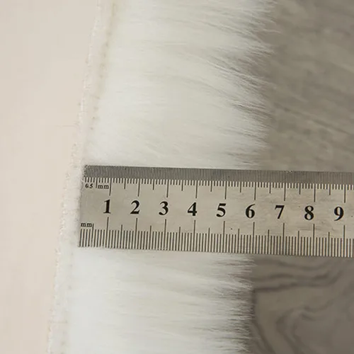 Miniatura 6 de CHITONE Tapete largo de piel sintética rectangular esponjosa para asiento de silla, alfombra ovalada lanuda de piel artificial, sala de estar