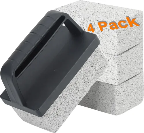 Limpiador de parrilla resistente para Blackstone, ladrillo de limpieza de parrilla con asa, piedra pómez para limpiar parrilla, piscina, fregadero