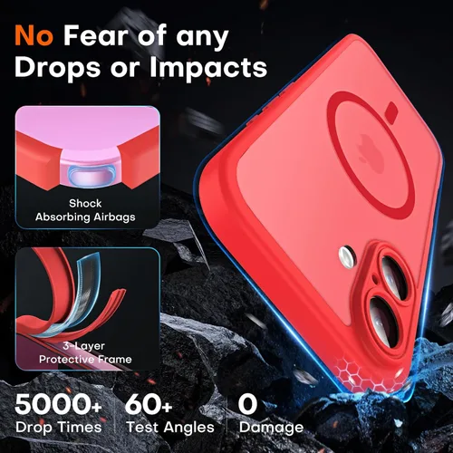 Miniatura 376 de TOCOL Funda para iPhone 11, compatible con Magsafe, protección completa de cámara, imanes integrados, protección contra caídas, funda translúcida
