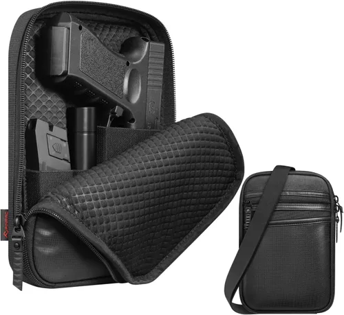 FINPAC Funda de transporte oculta para arma con correa para el hombro, funda suave para pistola, paquete Fanny, cinturón de cintura, bolsa para