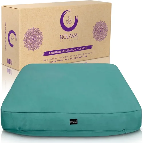 Miniatura 9 de NOLAVA Round Zafu Cushions 15"x6" & Zabuton Meditation Cushions 32"x28"x3" - Premium Comfort for Mindful Practices - Yoga Bolster Pillow &