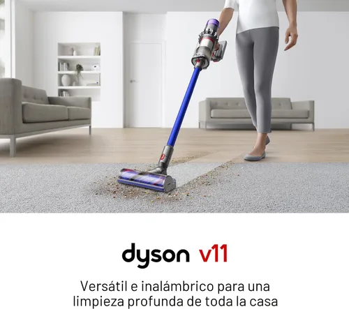 Miniatura 2 de Aspiradora inalámbrica de palo Dyson V11, grande, níquel/azul