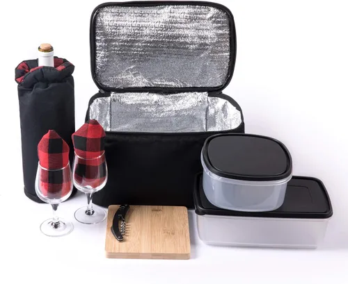 Miniatura 14 de PICNIC TIME Somerset Cesta de picnic de lujo con manta de picnic, enfriador suave y bolsa de vino, juego de picnic 2 – Cesta romántica de vino
