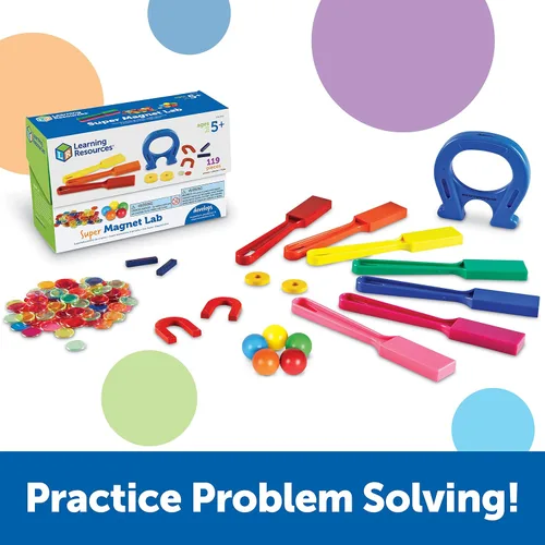 Miniatura 3 de Kit super Magnet Lab de Learning Resources, 124 piezas