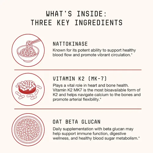 Miniatura 3 de Toku Nattokinase 10,800 FU Suplemento con Vitamina K2 MK7 y Beta Glucano de Avena, Polvo de Apoyo para la Circulación Diaria, Mezcla de Bebida a