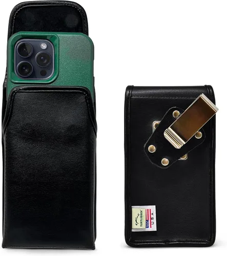 Miniatura 16 de Turtleback Soporte para cinturón para iPhone 16 Pro Max, 15 Pro Max, 14 Pro Max - Mediano. Se adapta con fundas estilo viajero a prueba de golpes
