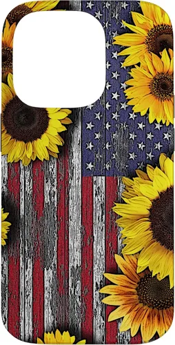 Miniatura 17 de American Flag with Sunflowers Case for iPhone 17