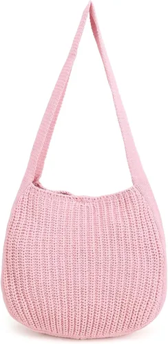 Miniatura 57 de ENBEI Bolsos de hombro para mujer Bolsos de ganchillo Bolso de punto grande Bolso de mano estético para la escuela lindo Bolsas de mano Bolsa