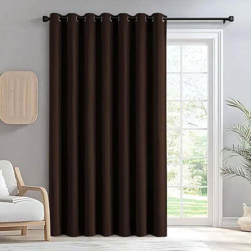 Miniatura 33 de IGEMAEVE Cortinas 100% opacas de 108 pulgadas de largo para dormitorio, juego de 2 paneles de cortinas opacas con bolsillo para barra y pestaña