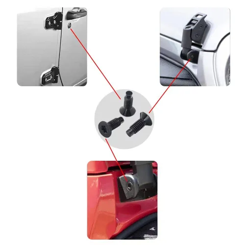 Miniatura 4 de 8 piezas de pernos estilo OEM para Jeep compatibles con Jeep Wrangler 1976-1986 CJ 1987-1995 YJ 1997-2006 TJ, tornillos Torx M8 para soportes de luz