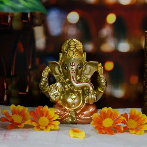 Miniatura 3 de alikiki Dios hindú Señor Ganesha Staue – Ídolo de Dios de la India Ganesh para decoración de tablero de automóvil, regalos de cumpleaños para hombre