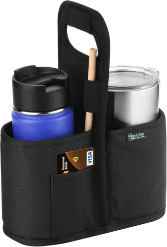 Beautyflier Portabebidas con Asa para Entrega Portavasos de Café Aislado Reutilizable Portabebidas Portátil Soporte para 2 Tazas con Asa Organizador