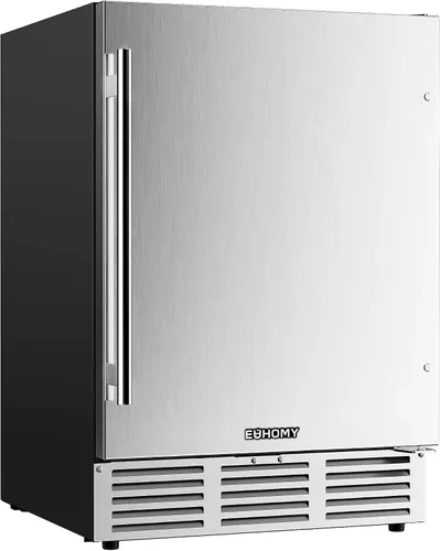 Miniatura 9 de EUHOMY Refrigerador de bebidas de 15 pulgadas, refrigerador de bebidas para 127 latas con puerta de acero inoxidable, enfriador de bebidas