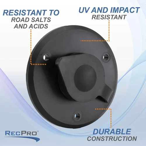 Miniatura 4 de RecPro Placa de TV por cable RV Conector de cable coaxial Opción en blanco o negro 1 o 2 opciones (negro, 1 toma) Fabricado en Estados Unidos