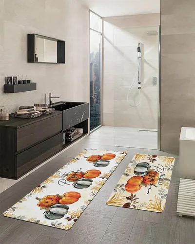 Miniatura 2 de Tapete de baño de Acción de Gracias para bañera, antideslizante, de secado rápido y absorbente, de tierra de diatomeas, tapete lavable para cocina