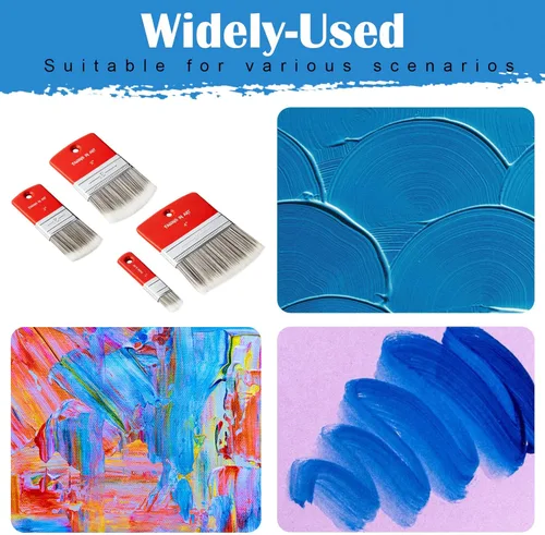 Miniatura 6 de Falling in Art Pincel Filbert Paddle para Pintura, Pincel de Escala para Pinturas al Óleo y Acrílicas, 1 Pulgada