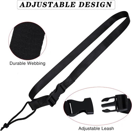 Miniatura 3 de Snowboard Leash - 41 Inch Adjustable Snowboard Leash Bindings Straps for Men & Women (2 Pcs, Black)