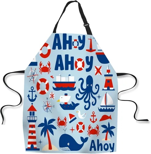 Miniatura 10 de Delantal de Cocina Faro con Puesta de Sol Delantal para Hornear en Casa Chef Delantal Impermeable para Mujeres y Hombres 31X27 Pulgadas