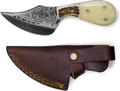 Miniatura 13 de Cuchillo de despellejado Titan International Knives TC-30 de acero Carbono 1080 Cuchillo de utilidad hecho a mano EDC Hoja fija