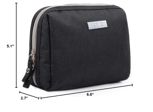 Miniatura 9 de Neceser de maquillaje para viaje, mini bolso de cosméticos para mujeres y niñas, Negro), NW5018