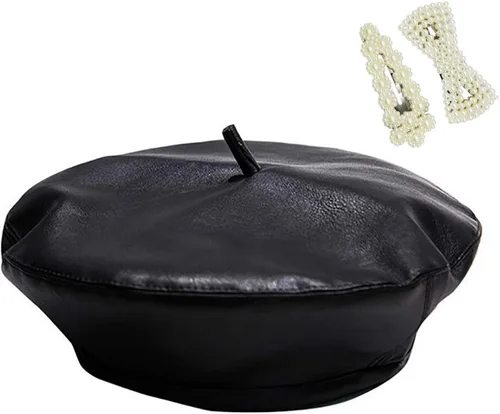 Miniatura 4 de MINGSEECESS Gorro casual de piel sintética para mujer