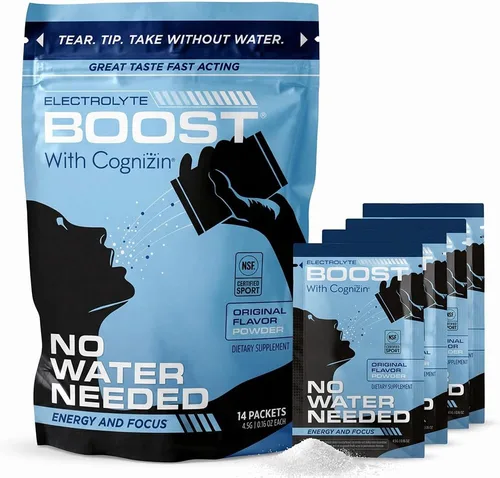 Paquetes de electrolitos en polvo con 250 mg de cognizina citicolina, electrolitos sin azúcar, sin stevia, sin cafeína, aptos para dieta cetogénica,
