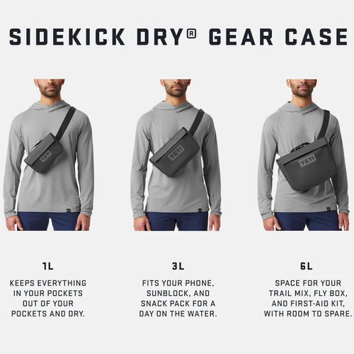 Miniatura 9 de YETI Sidekick Dry 1L Bolsa para Equipo, Negro