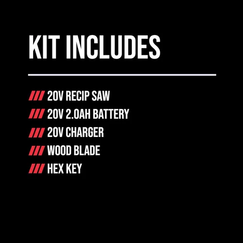 Miniatura 7 de SKIL PWRCORE - Kit de sierra recíproca sin escobillas de 20 V, incluye batería de 2.0 Ah y cargador-RS5870B-10