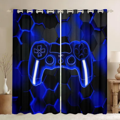 Miniatura 24 de Feelyou Cortinas de ventana para jugadores, cortinas de juego para niños, niñas y adolescentes, decoración de habitación, consola de juego, cortinas