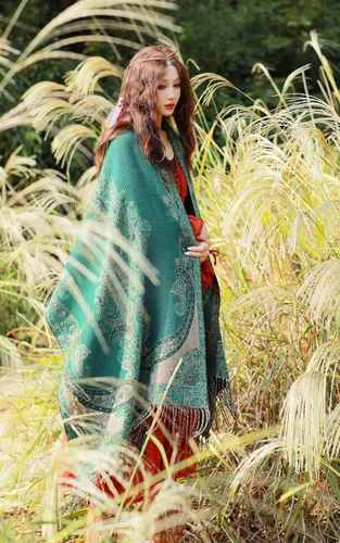 Miniatura 60 de iCuviy Bufanda grande de moda para invierno, chales y envolturas para mujer, extra suave, sensación de cachemira, bufandas frías para mujer