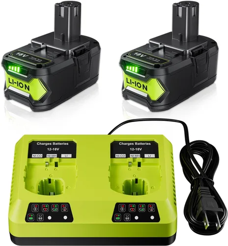 Miniatura 10 de POWTREE Repuesto mejorado de 4.0Ah para batería Ryobi de 18 V y cargador compatible con baterías Ryobi 18V ONE+ P102 P107 P108 P105 P104 P103
