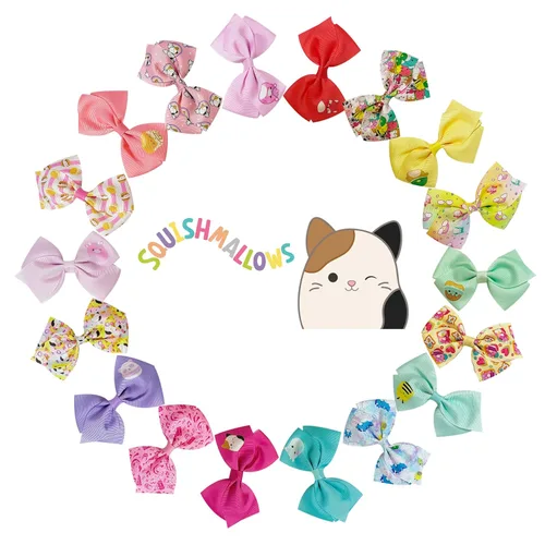 Miniatura 22 de LUV HER Disney Stitch - Lazos para el cabello, paquete de 7 lazos de 4 pulgadas, juego de regalo de accesorios para el cabello, clip de cocodrilo, a