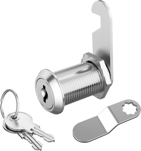 Jayseon Paquete de 1 cerradura de gabinete con llave, cerradura de leva RV de 1-1/8 pulgadas con llave similar, reemplazo de cerradura de buzón para