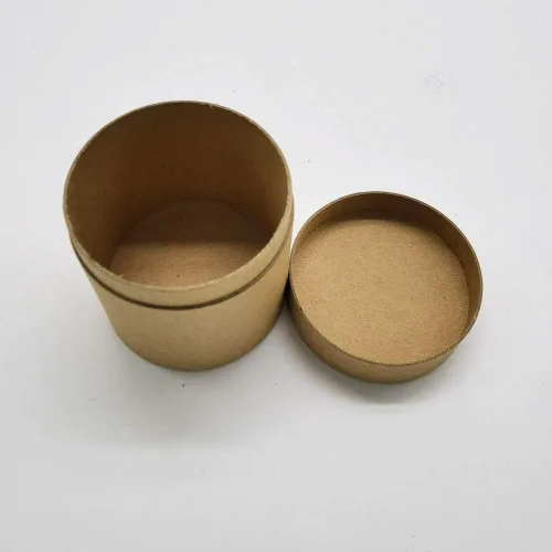 WENPACK Paquete de 12 tubos de cartón con tapa, recipiente redondo de cartón (2.44 pulgadas de profundidad x 2.36 pulgadas de alto, Kraft)