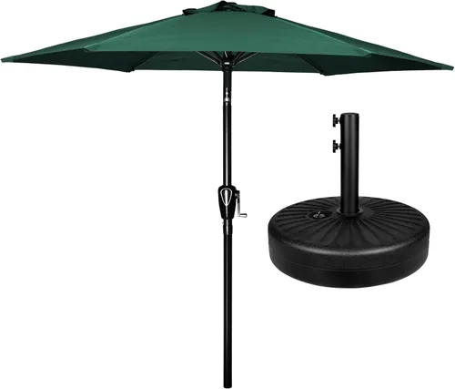 Miniatura 24 de Simple Deluxe sombrilla de patio de 7.5 pies, sombrilla de mesa para exteriores, sombrilla de jardín con botón de inclinación/manivela, 6 varillas