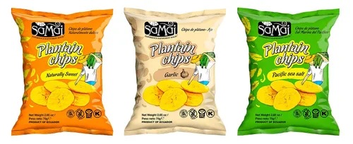 Miniatura 19 de SAMAI Chips de plátano de chile de 2.65 onzas, paquete de 15 unidades, totalmente naturales, sin OMG, sin gluten y Kosher